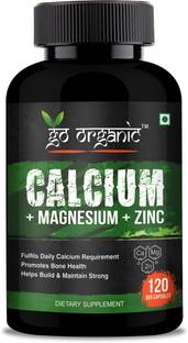 Go Organic Calcium Magnesium Zinc 120 - Vegetarian Tablets