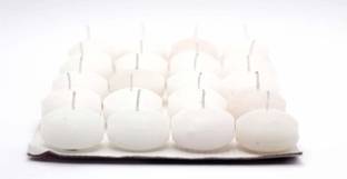 Ein Sof Pack of 20 Nuggets Floating Candles (White Colour) (5cm x 3cm x 3cm) (Burning Time 5 Hours) Candle