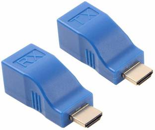 microware 4K 3D HDMI 1.4 30M Extender to RJ45 Over Cat 5e/6 Network LAN Ethernet Adapter - Blue 788807934116 HDMI Connector