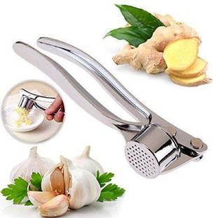 OWN SERVICE POINT Stainless Steel Garlic Press Crusher Vegetable & Fruit Scraper