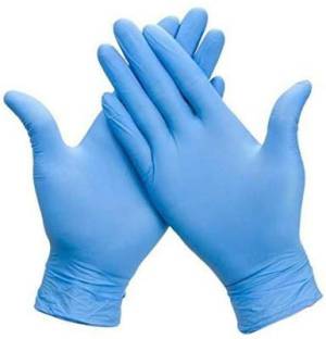 E Solutions E medical gloves BLUE(100)-698 Rubber, Nitrile, Latex Examination Gloves