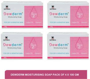 Dewderm moisturising Soap - best moisturising & cleansing soap(pack of 4)100g