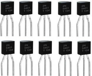 RISARYA 2N5401 PNP SILICON TRANSISTOR,-600mA,-150V,TO-92AP,SWITCHING AND AMPLIFIER TRANSISTOR PACK OF 10PCS PNP Transistor
