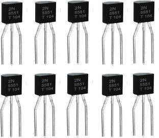 RISARYA 2N5551 NPN SILICON TRANSISTOR,600mA,160V,TO-92AP,SWITCHING AND AMPLIFIER TRANSISTOR PACK OF 10PCS NPN Transistor