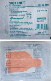 Romsons SOFLENE Elastic Adhesive I.V. Cannula Fixator Tape (6 x 5 cm) Pack of 25 First Aid Tape