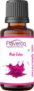 flaverco Pink liquid food colour for baking, sweets, Ice cream & more..!! Pink