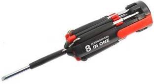 infinity deal PACK OF 1 8 in 1 Multi-Function Screwdriver Kit (0X62C) Tool Kit Set with LED Portable Torch Combination Screwdriver Set