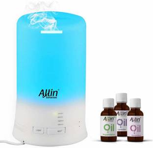 Allin Exporters DT-2109 4 in 1 to Purify, Ionize, Humidify & Spread Aroma Diffuser & Ultrasonic Humidifier with 3 Free 15ml Lavender, Peppermint and Cedarwood Oil Diffuser DT-2109 4 in 1 to Purify, Ionize, Humidify & Spread Aroma Diffuser & Ultrasonic Humidifier with 3 Free 15ml Lavender, Peppermint and Cedarwood Oil