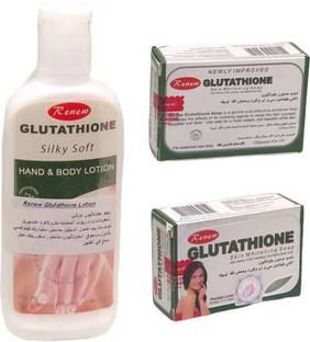 RENEW Glutathione Silky Soft Hand & Body Lotion with Skin Whitening Soap