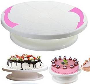 MYPS Cake Turntable Revolving Cake Decorating Stand Rotating Cake Stand plastic cake server Plastic Cake Server