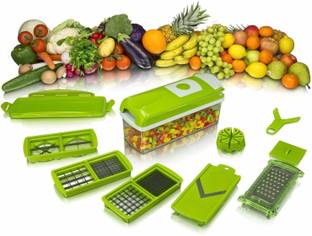 Maunashohet Vegetable and Fruit Chipser/Chopper/Slicer/Chopper Cutter/chipser Slicer Grater/Fruit Chopper/Potato Slicer/Slicer Dicer/Salad Cutter machine/12 Blades 1 Peeler Vegetable Grater & Slicer