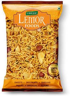 Lemor Garlic Chivda Namkeen Snacks for Foodie Indians (400 g, 2 Packs of 200 g)