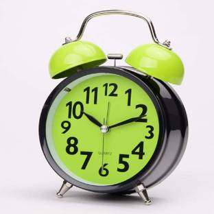 PaxMore Analog Black, Green Clock