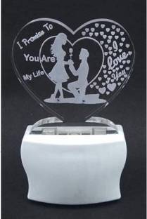 KRITAM ® LED Light Night Lights for 7 Colors Led Changing Lighting Bedroom Decoration Decorative Lighting Gifts for Boys Girls Kids Baby Friends LOVE PRAPOSAL COUPLE AND YOU ARE MY LIFE WITH I LOVE YOU Night Lamp ( 5 cm, Multicolor ) Night Lamp (10 cm, Multicolour7) Table Lamp