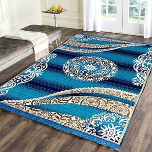 Sparrow world Blue Chenille Carpet
