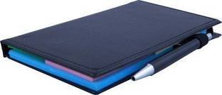 COI Memo Note Pad/Memo Note Book with Sticky Notes & Clip Holder in Diary Style (Blu Pen Gift Set