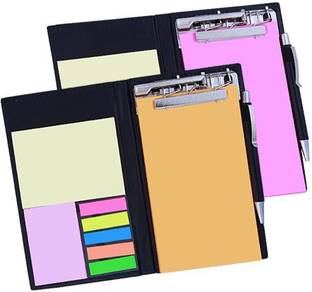 Flipkart SmartBuy Notepad Memo Holder Desk Organizer with sticky Notes Gift Set with Pen Pocket-size Memo Pad UN RULED 50 Pages
