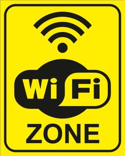 Clear Design WiFi Zone Emergency Sign