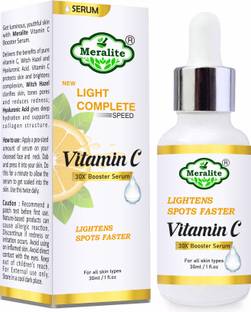 Meralite Light Complete Vitamin C Booster Face Serum 30 ml - Spotless, Bright Skin | Light Texture Formula & Non-Oily Face Serum
