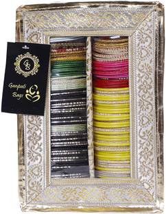 Ganpati Bags Hardbroard Golden Fancy Bangle Box