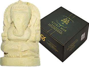 ASTRO HUB Safed Aak Ganesh , Safed Aak Ganpati , aak Plant Ganesh , aak ki jad k Ganesh Decorative Showpiece  -  15 cm