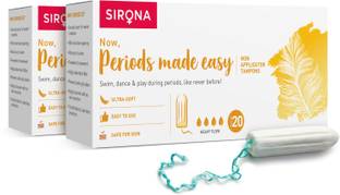 SIRONA Ultra Soft Non Applicator Tampons for Heavy Flow Tampons