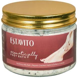 ESTAVITO Jelly soothing Foot Bath With Rose Petals |REPAIRS CRACKED HEELS AND SOFTENS CUTICLES| Face Wash