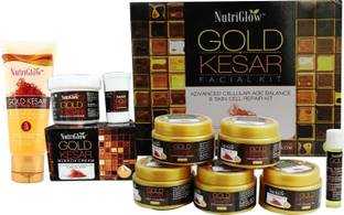 NutriGlow Gold Kesar Facial Kit (250+10)g Makeup Kit