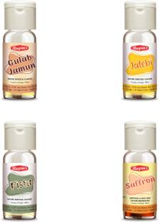 RUPINS Rupin’s Mithai Festive Delight Flavor & Food color Pack, Jalebi, Gulab Jamun, Pista flavour essence & Saffron Food colour, 30 ml, Pack of 4 Pista Liquid Food Essence