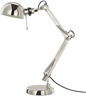 IKEA Work Lamp, Nickel-Plated Table Lamp