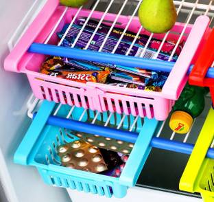 MACARIZE Containers Kitchen Rack Plastic 02 pc ADJUSTABLE Fridge Rack Collapsible innovated by JAPANESE Technology ORIGINAL PRODUCT ONLY