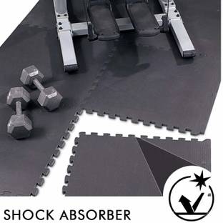 SIGNATRON 8Pcs of Interlocking Tiles,Protective Flooring for Gym Exercise Mat 9 MM (8 PC ) 9MM mm Exercise & Gym Mat
