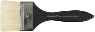 BRuSTRO Artists White Bristle Wide Flat Brush - Series 1002 - Size - 80MM (for Oil & Acrylic)