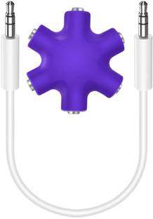 Gabbar Purple Purple 6 -Port Rockstar Multi Headphone 3.5mm Audio Splitter Phone Converter (Android, iOS) Phone Converter