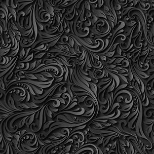 ALL DECORATIVE DESIGN Vinyl Decorative Black Wallpaper