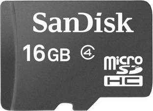 SanDisk 16 GB SD Card Class 4 16 MB/s Memory Card Class 4 16 GB MicroSD Card Class 4 16 MB/s  Memory Card Compatible with Mobile, Tablet, Camera, Gaming Console, Computer