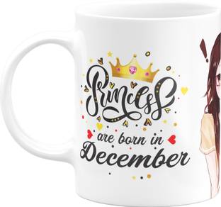 Eagletail India Princesses are Born in December Ceramic Coffee #491 Ceramic Coffee Mug