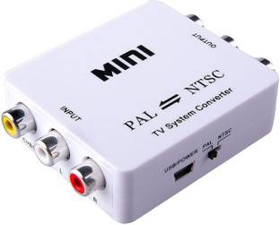 microware PAL/NTSC/SECAM to PAL/NTSC Mini Bi-directional TV System Converter Switcher Media Streaming Device