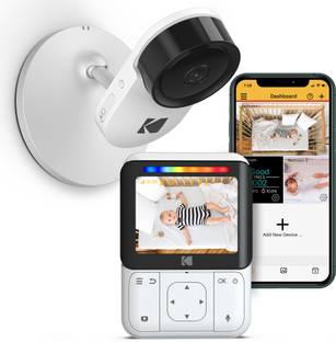KODAK Cherish C220 Video  — 2.8" HD Screen, Hi-res Camera, Remote Zoom, Two-Way Audio, Night-Vision, Long Range and WiFi Mobile App Audio and Video Baby Monitor