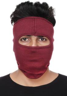 IM UNIQUE Maroon Bike Face Mask for Men & Women