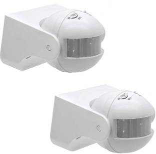Quick Sense 2pc 220V AC LUX Time Adjustment Wall-Mount PIR Motion Switch with Light Sensor Motion Sensor Light