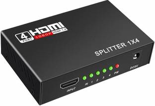 microware 1x4 3D 4Kx2K HDMI Splitter 1080P HD Hub Smart Splitter Box HDMI Splitter 1 in 4 Out 3D Active Amplifier Switcher for HDTV PC Projector Sky Box PS3 PS4 Xbox STB Media Streaming Device