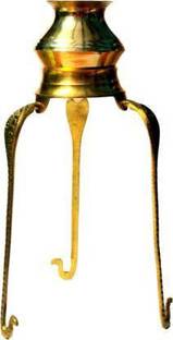 DARIDRA BHANJAN shivling stand / Brass Lota for Puja Tripai Lota for Jalabhishek of Shivling Decorative Showpiece  -  18 cm