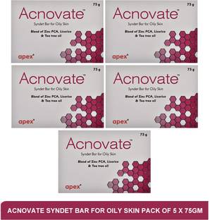 Acnovate syndet bar - blackhead removal soap(pack of 5)75g