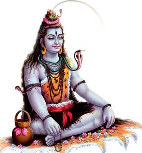 Masstone 44 cm Lord Shiva Religious God Self Adhesive Sticker