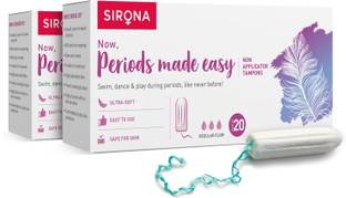SIRONA Ultra Soft Non Applicator Tampons for Regular Flow Tampons