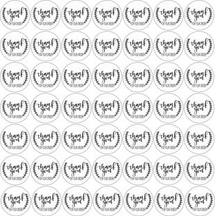 Sticker Hub 5 cm -5cmx 5cm Circle White Vinyl Sticker Thank You for Your Order Retail Mailing Stickers/Labels - Label Count (50) Self Adhesive Sticker