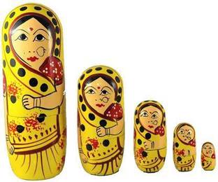 Khilauna Urban Hawker wooden Doll Toy-pack of 5