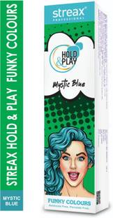 Streax Professional Hold & Play Funky Colour - 100g , Mystic Blue
