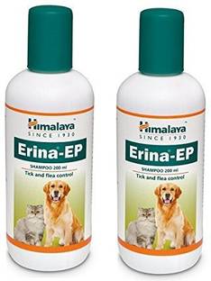 HIMALAYA Himalaya Erina EP Tick and Flea Shampoo for Dogs (200 ml) - Pack of 2 Flea and Tick Artificial Fragrance Free Dog Shampoo